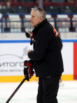 Тренировка «Авангарда» перед матчем в Магнитогорске