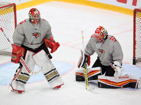 Тренировка «Авангарда» перед матчем с «Нефтехимиком»