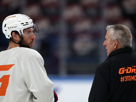 Тренировка «Авангарда» перед вторым матчем серии в Магнитогорске