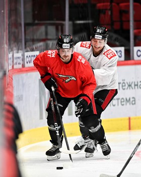 Раскатка «Авангарда» перед матчем с «Трактором»