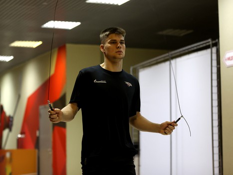 Тренировка «Авангарда» перед матчем с минским «Динамо»