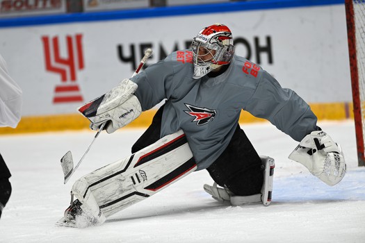 Тренировка «Авангарда» перед матчем в Хабаровске