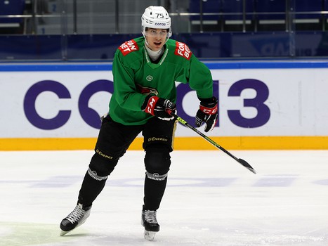 Тренировка «Авангарда» перед матчем в Новосибирске