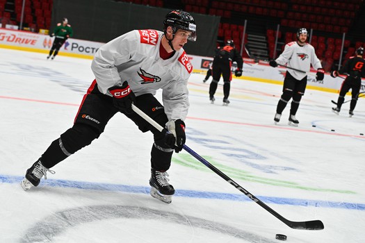 Раскатка «Авангарда» перед матчем с московским «Динамо»