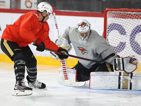 Раскатка «Авангарда» перед матчем в Екатеринбурге