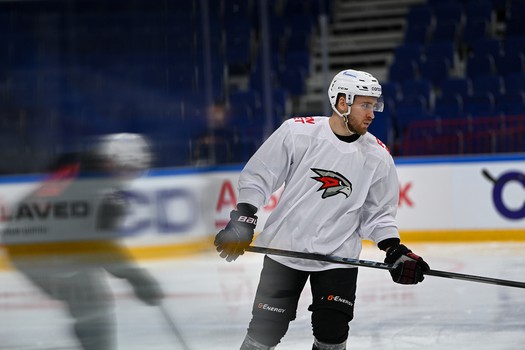 Тренировка «Авангарда» перед матчем в Уфе