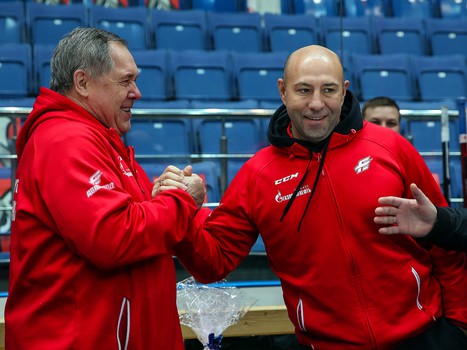 Раскатка «Авангарда» перед матчем с московским «Динамо»