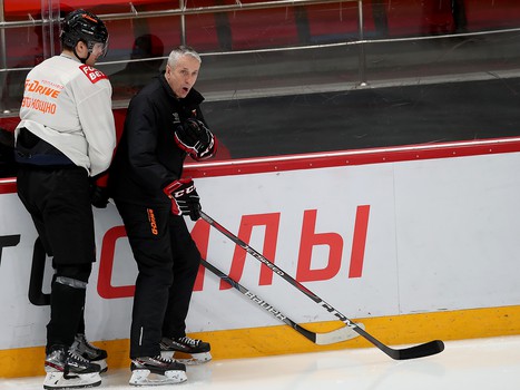 Раскатка «Авангарда» перед матчем с «Металлургом»