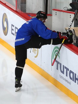 Раскатка «Авангарда» перед матчем с «Барысом»