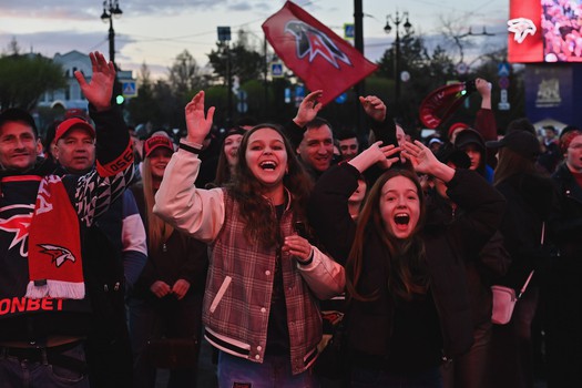 Фан-зона «Авангарда» на Пешеходном Любинском