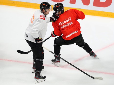 Раскатка «Авангарда» перед матчем с «Магниткой»