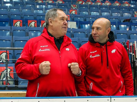 Раскатка «Авангарда» перед матчем с московским «Динамо»