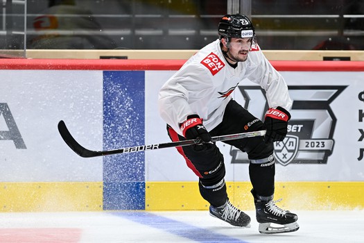 Тренировка «Авангарда» перед матчем с «Трактором»