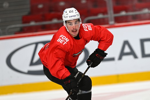 Раскатка «Авангарда» перед матчем в Челябинске