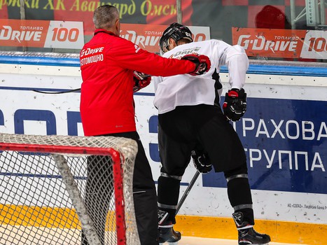 Раскатка «Авангарда» перед матчем с «Куньлунь Ред Стар»