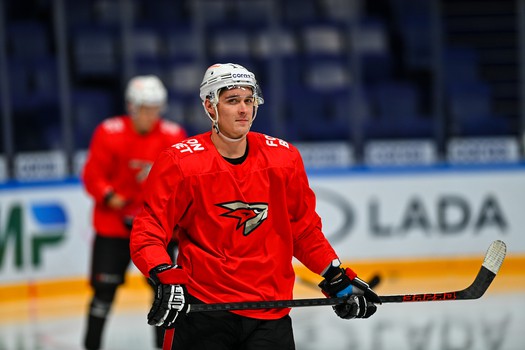 Тренировка «Авангарда» перед матчем в Казани