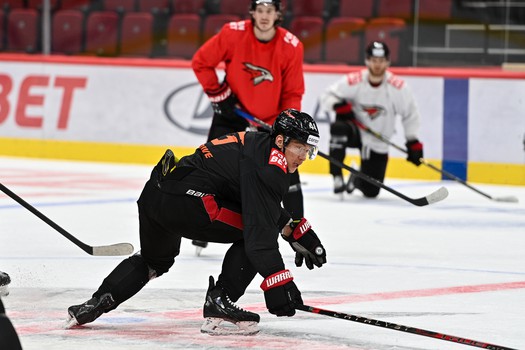 Тренировка «Авангарда» перед матчем с «Трактором»