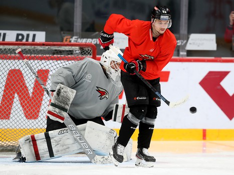 Раскатка «Авангарда» перед матчем с «Адмиралом»