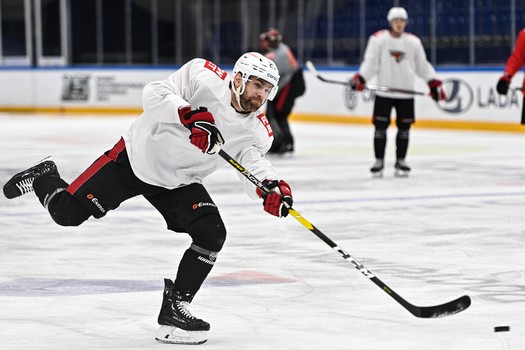 Тренировка «Авангарда» перед матчем в Новосибирске