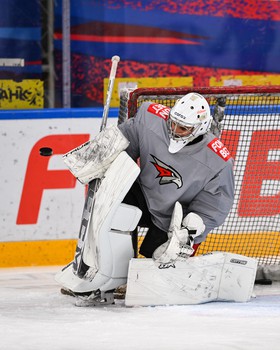 Раскатка «Авангарда» перед матчем в Тольятти