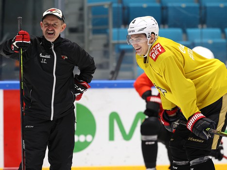 Тренировка «Авангарда» перед матчем в Нур-Султане