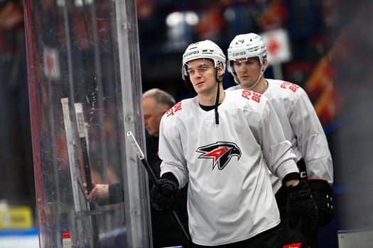 Раскатка «Авангарда» перед матчем в Магнитогорске