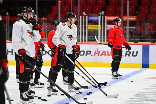 Раскатка «Авангарда» перед матчем с «Автомобилистом»