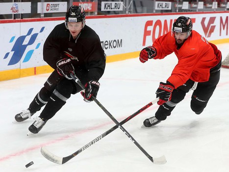 Раскатка «Авангарда» перед матчем с «Нефтехимиком»