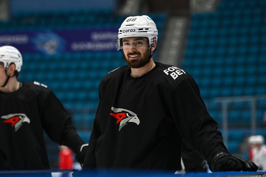 Раскатка «Авангарда» перед матчем в Астане