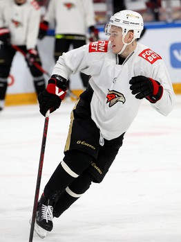 Тренировка «Авангарда» перед матчем в Магнитогорске