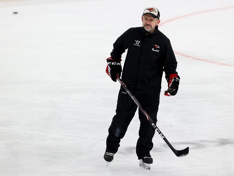 Тренировка «Авангарда» перед пятым матчем серии в Магнитогорске