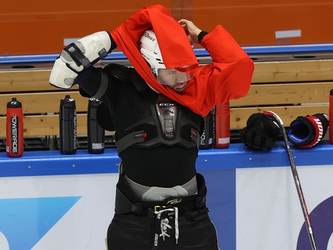 Раскатка «Авангарда» перед матчем в Хабаровске