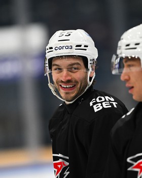 Раскатка «Авангарда» перед матчем в Минске