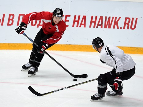 Раскатка "Авангарда" перед матчем с "Нефтехимиком"