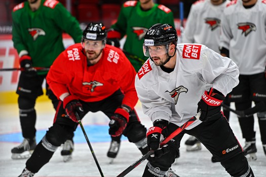 Раскатка «Авангарда» перед матчем с «Барысом»