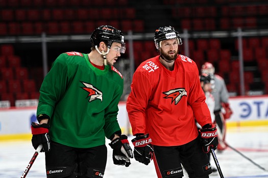 Раскатка «Авангарда» перед матчем с «Салаватом Юлаевым»