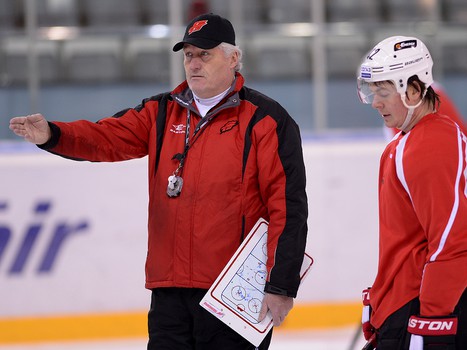 Раскатка "Авангарда" перед матчем с "Югрой" 24.01.2014