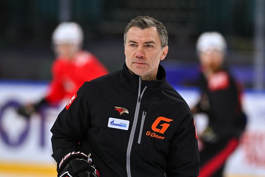 Раскатка «Авангарда» перед матчем в Санкт-Петербурге