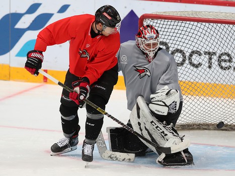 Раскатка «Авангарда» перед матчем с рижским «Динамо»