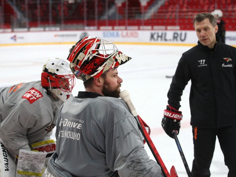 Тренировка «Авангарда» перед матчем в Екатеринбурге