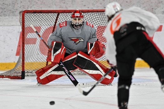 Тренировка «Авангарда» перед матчем в Екатеринбурге