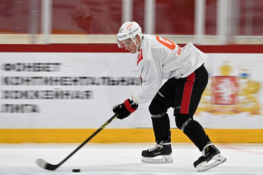 Тренировка «Авангарда» перед матчем в Екатеринбурге