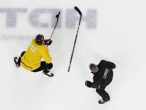 Раскатка «Авангарда» перед матчем с «Барысом»