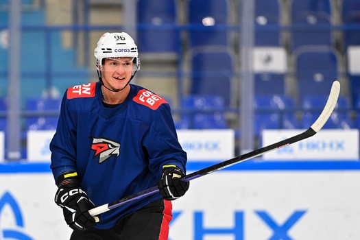 Раскатка «Авангарда» перед матчем в Нижнекамске