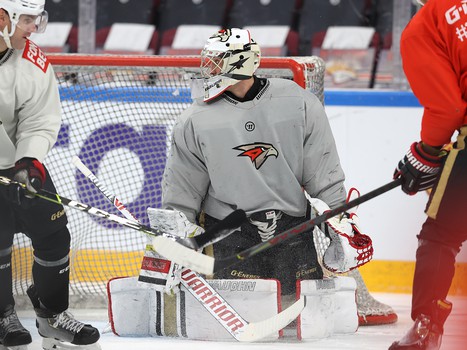 Раскатка «Авангарда» перед матчем в Магнитогорске