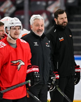 Раскатка «Авангарда» перед четвёртым матчем серии с «Металлургом» в Магнитогорске