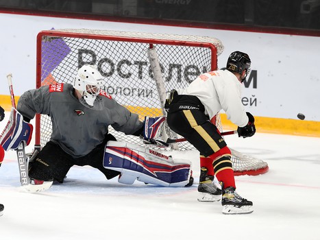 Раскатка «Авангарда» перед матчем с «Адмиралом»