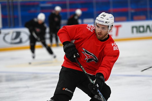 Тренировка «Авангарда» перед матчем в Тольятти