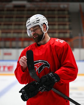 Тренировка «Авангарда» перед матчем в Хабаровске