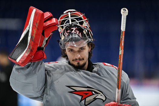 Раскатка «Авангарда» перед матчем в Уфе